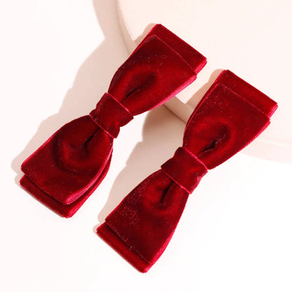 Velvet Black Head Bow Headdress - Christmas Hair Accessory