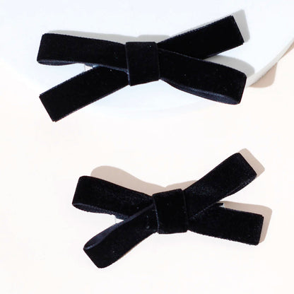 Velvet Black Head Bow Headdress - Christmas Hair Accessory