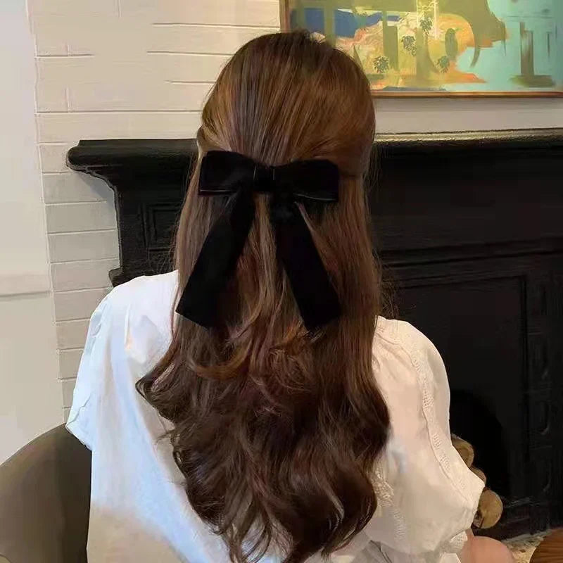 Velvet Bow Hair Clips - Christmas Hair Accessory for Women