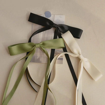 Sweet Solid Color Head Bow Headdress - Christmas Hair Accessory