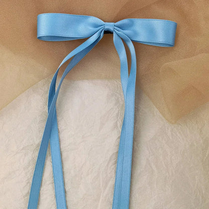 Sweet Solid Color Head Bow Headdress - Christmas Hair Accessory