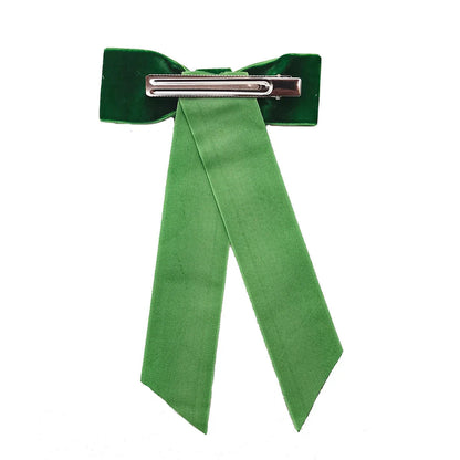 Velvet Ribbon Top Clip - Christmas Hair Accessory for Women