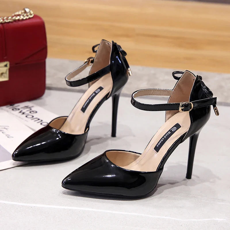 Pointed Toe Fashion Sexy Black Wedding Nude Bridal Ladies High Heel