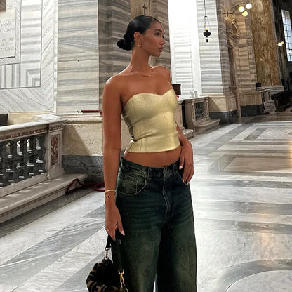 Cryptographic Vintage Gold Strapless