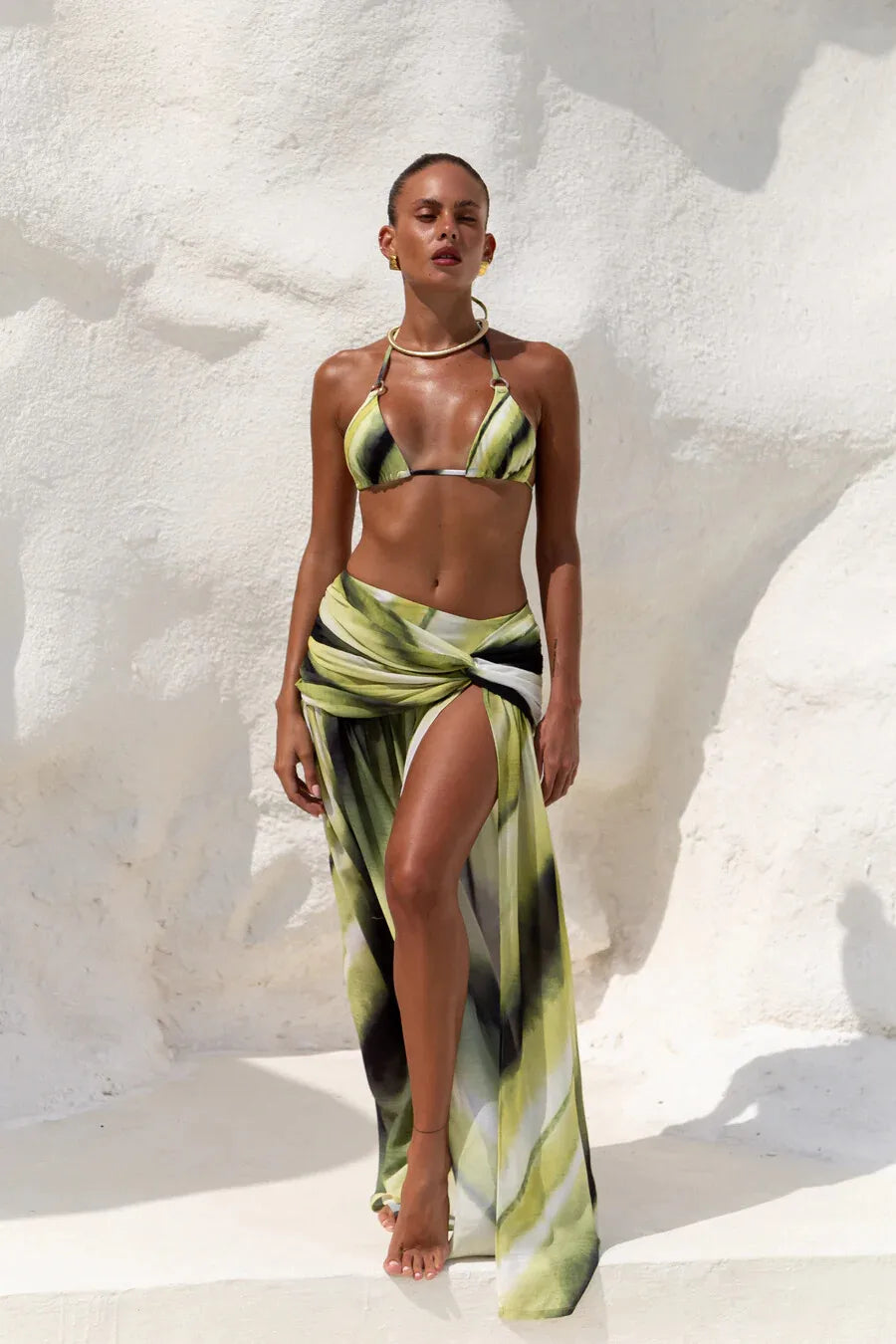 Lace-up Cover Up Thong Sexy Three Piece Swim Sets