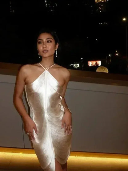 Fringe V Neck Cut Out Patchwork Mini Dress