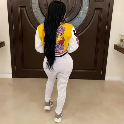 Woolen Varsity Colorblock Jacket