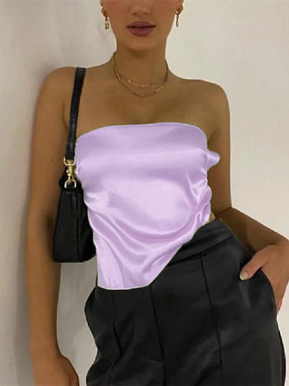 Tie-up Backless Wrapped Chest Strapless