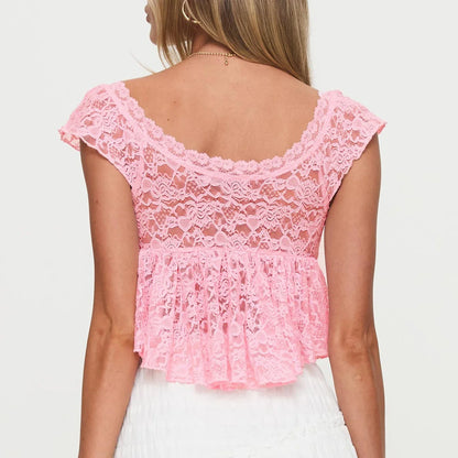 Lace Sexy Slim Fit Crop Top