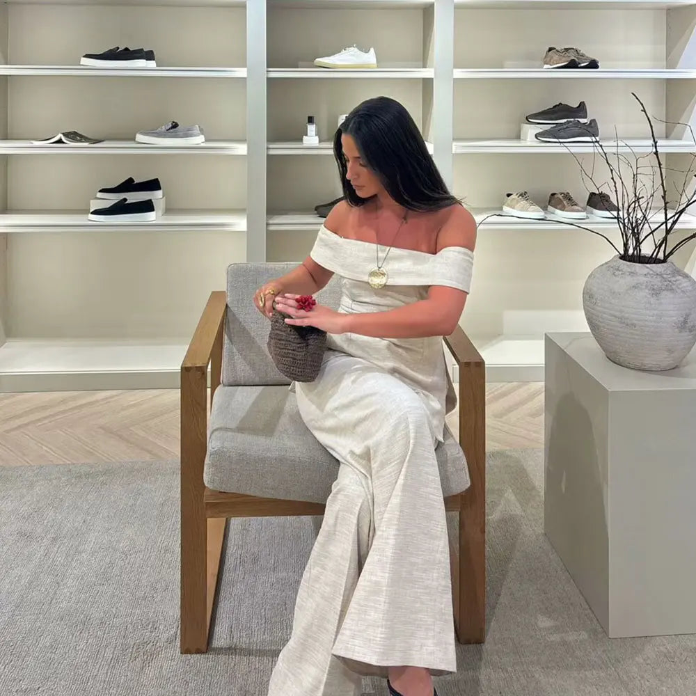 Khaki Backless Zipper Corset Two Piece Pants Set