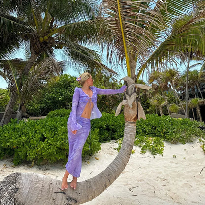 Y2K Mesh Green Bodycon Maxi Dress