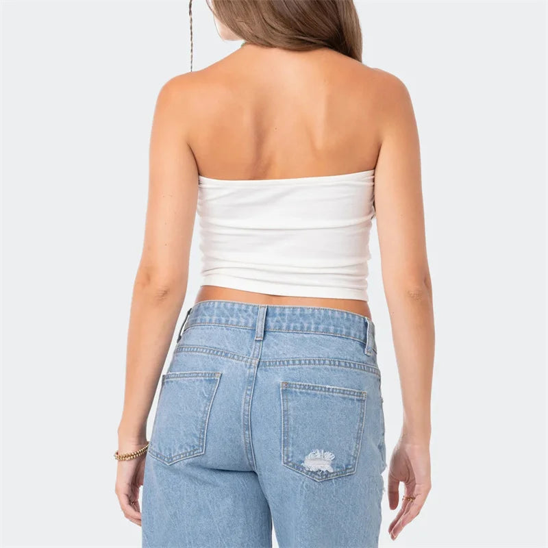 Floral Print Off-Shoulder Strapless