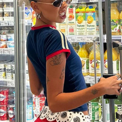 Stars Graphic Goth Harajuku Crop Top