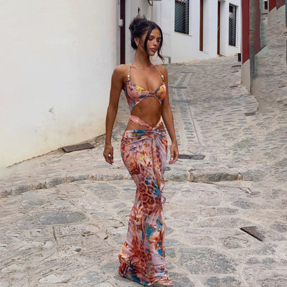 Push Up Bikini Dress Cover Up Three Piece Swim Set