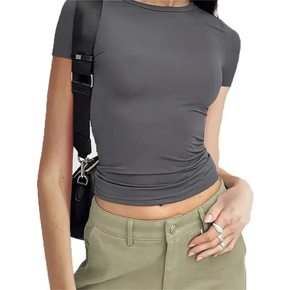 Simple Casual All-Match Crop Top