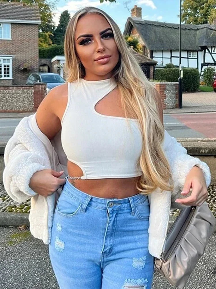 Grunge Sexy Cut-out Chain Y2K Cami Top