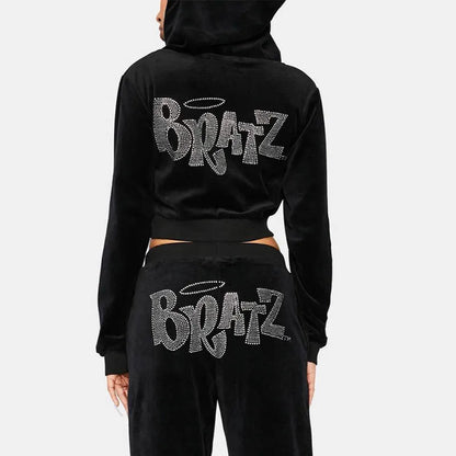 Bratz Rhinestone Velvet Hoodie