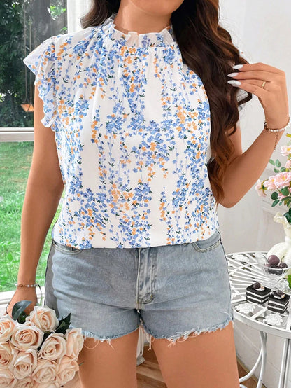 Bohemian Floral V-neck T-shirt
