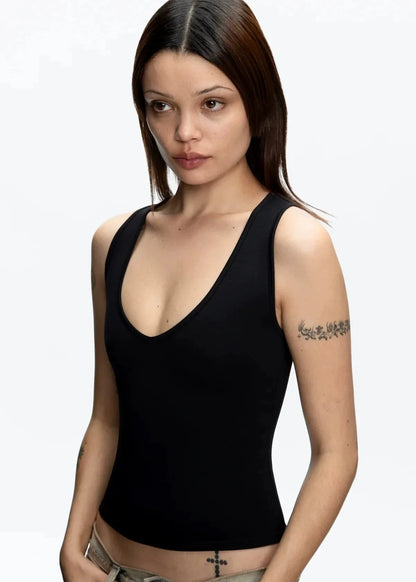Minimalist Deep V Sexy I-Shaped Cami Top
