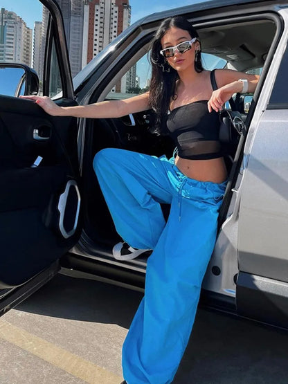 Slim Fit Mesh Solid Colour Sheer Top