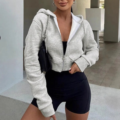 Sexy Zipper Cardigan Hoodie