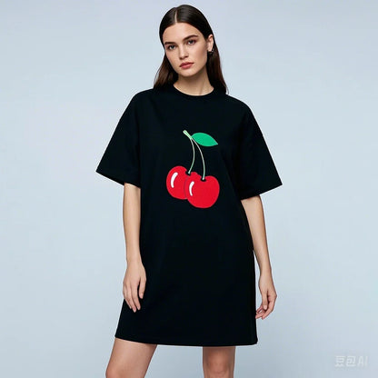 3D Print Cotton Loose Fit T-shirt