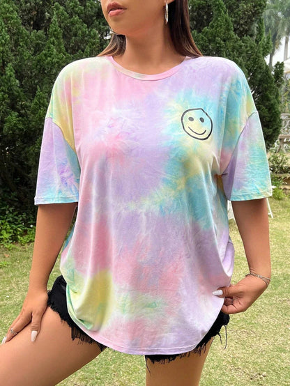 Expression Tie-dye Print T-shirt