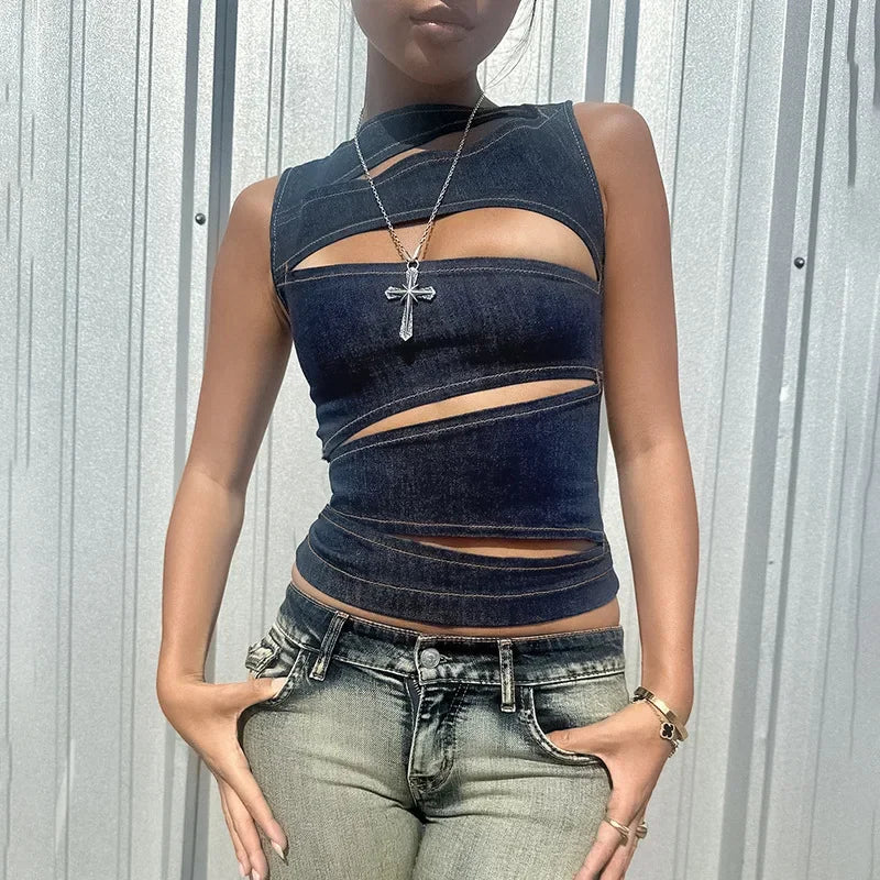 Slim Fit Hollow Cami Top