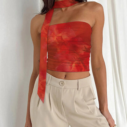 Fairycore Flower Mesh Strapless