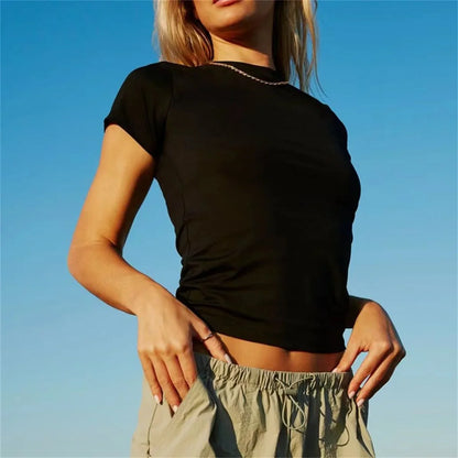 Simple Casual All-Match Crop Top