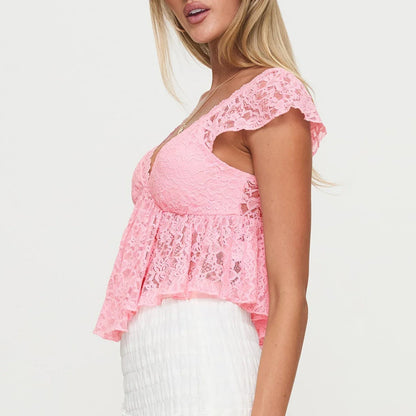 Lace Sexy Slim Fit Crop Top