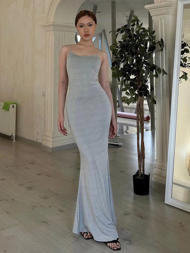 Butterfly Cutout Backless Maxi Dress