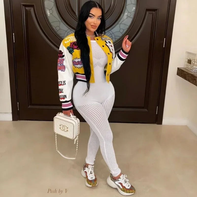 Woolen Varsity Colorblock Jacket