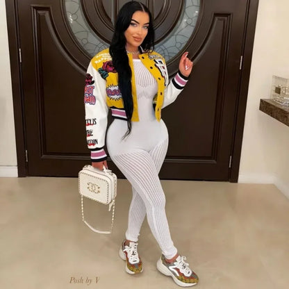 Woolen Varsity Colorblock Jacket