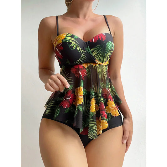 Slimming High Waist Push Up Two Piece Swim Sets