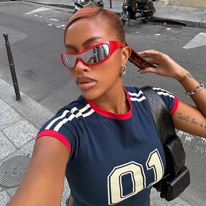 Stars Graphic Goth Harajuku Crop Top