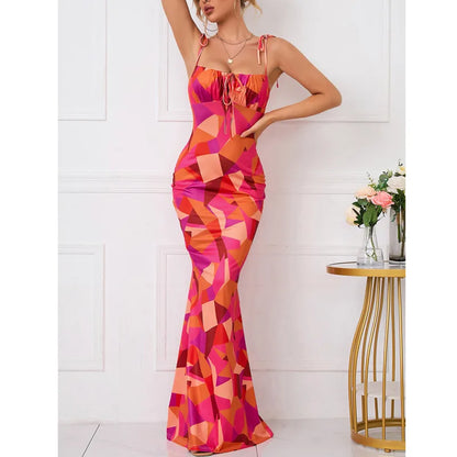 V Neck Vintage Holiday Floral Dress