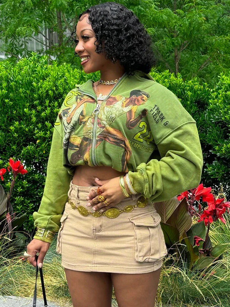 Letter Print Varsity Hoodie