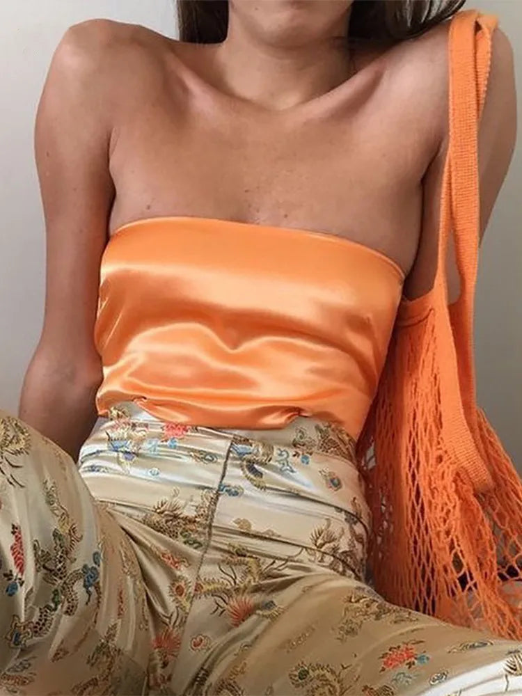 Tie-up Backless Wrapped Chest Strapless