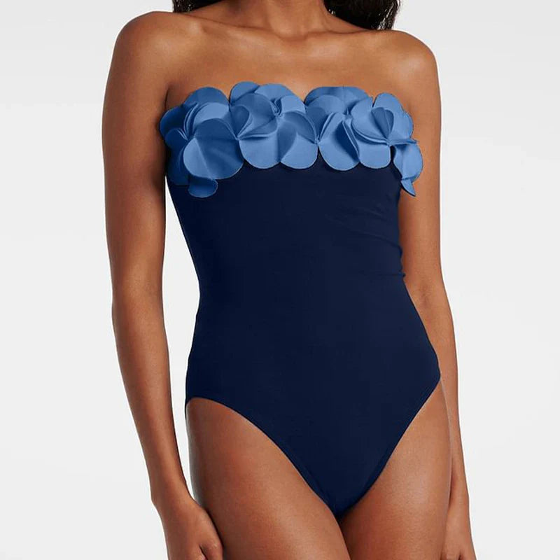 Sexy Floral Push Up High Waist One Piece Swimwear