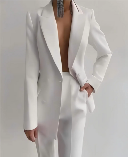 Purple Double Breasted Pant Suit