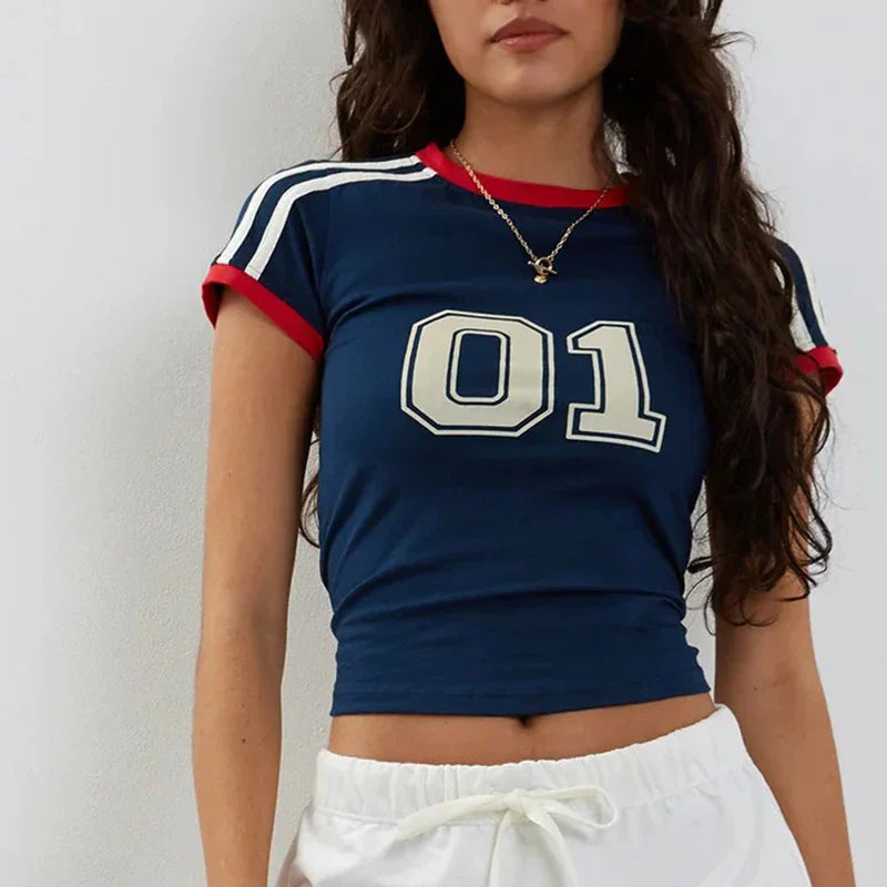 Stars Graphic Goth Harajuku Crop Top