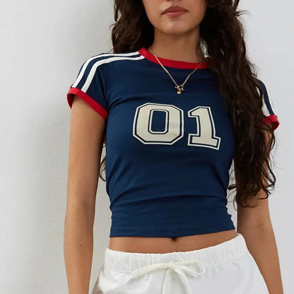 Stars Graphic Goth Harajuku Crop Top