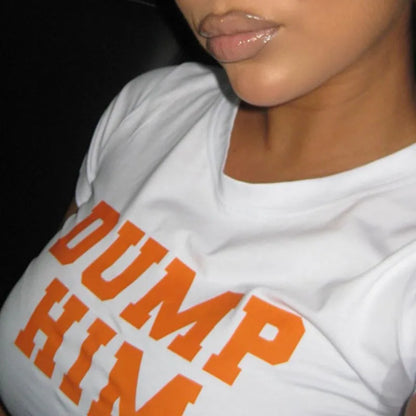 Letter Print Harajuku Retro Crop Top