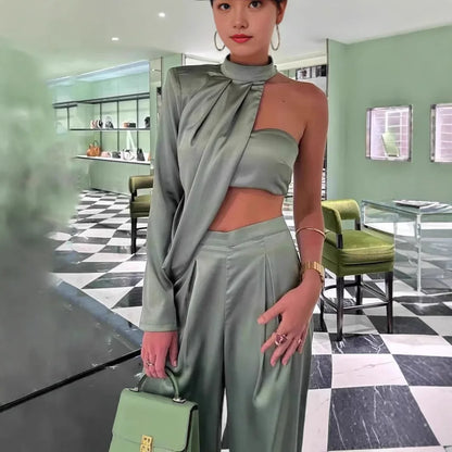 Halter Strapless Pant Suit