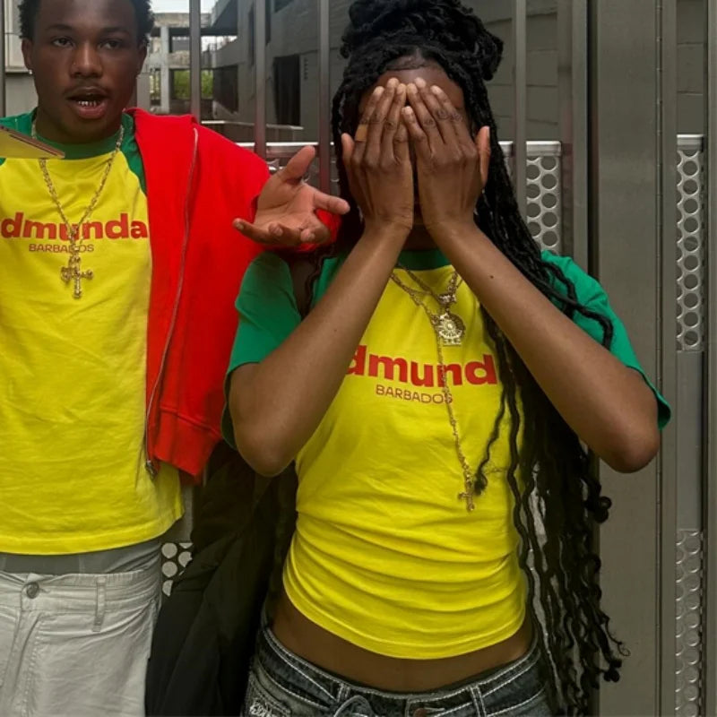 Slim Fit Letter European American Y2K  Crop Top