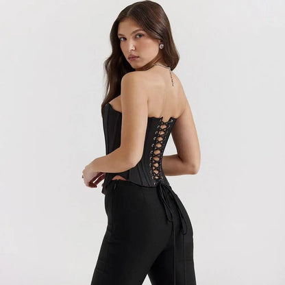Strappy Backless Mini Strapless