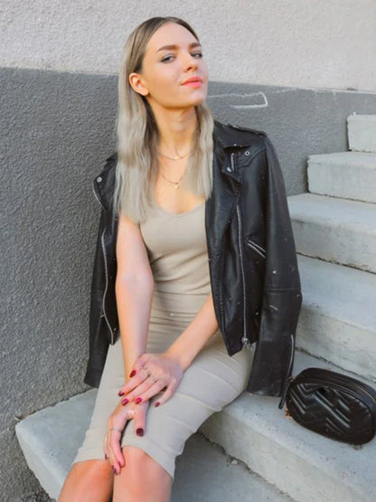 Seamless Nude Adjustable Strap Stretchy Slip Dress