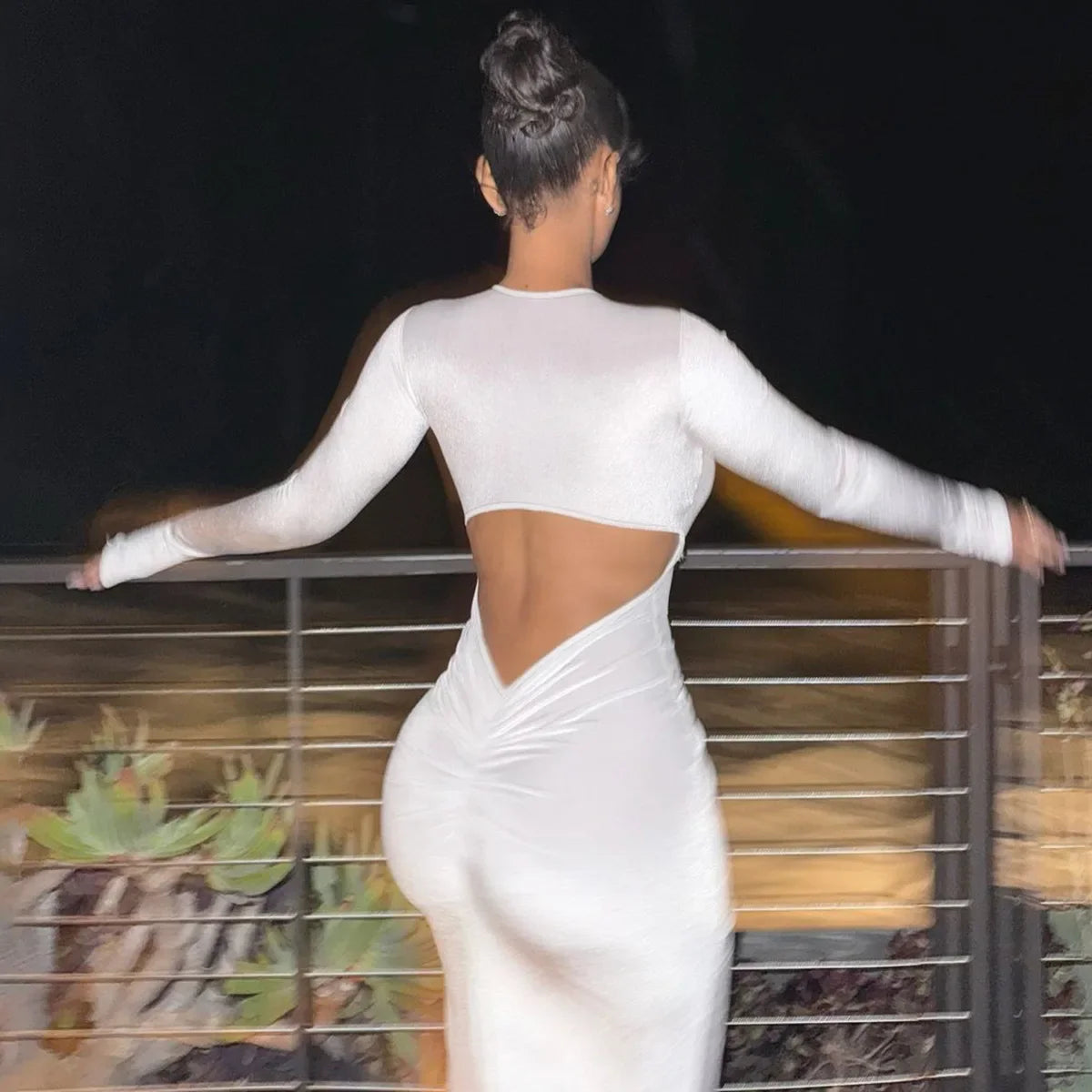 Velvet Pleated Bodycon Maxi Party Dress