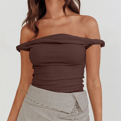 Slim Fit Solid Color Strapless